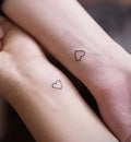 Unisex Love Heart Lasting 15 Days Organic Water Transfer Semi Permanent Tattoo Sticker Plant Based and Temporary for Couples