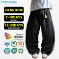 OEM/ODM Fashion Vintage Jeans Custom Logo Faded Washed Baggy Pants Men Heavyweight Side Striped Men Boot Cut Jeans