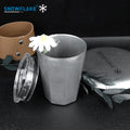 Stackable Snowflake Double Wall Decagon Retro Industrial Snow Wine Cup Stainless Steel Beer Mug Travel Drinking Glass