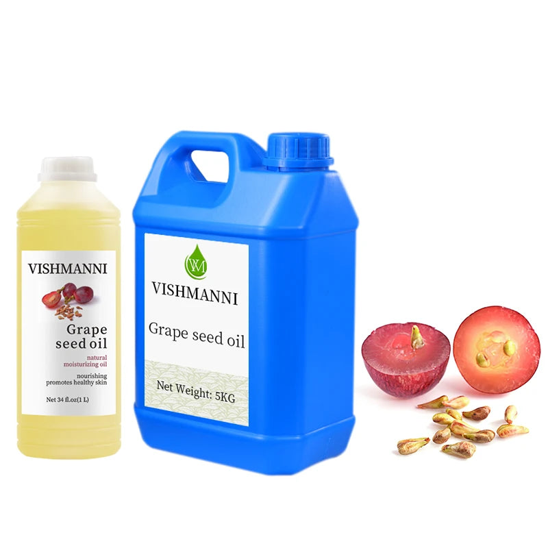 Factory Supply Manufacturer Wholesale Pure Organic Grape Seed Oil Carrier Oil Bulk