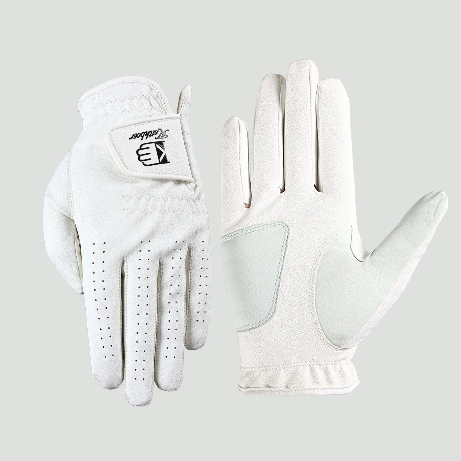 Keithboer Custom Made Cabretta Leather Left Hand Breathable Quick Drying Golf Gloves Velcro Closure for Men Women Summer Sports