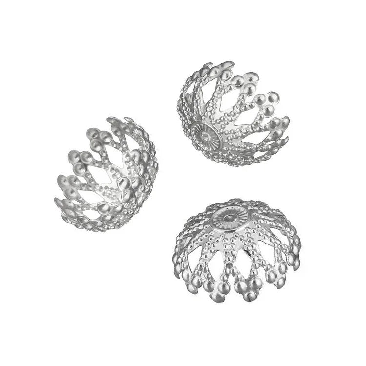 Chinese Shopping Platform's Filigree Spacer Connector Flower Beads Caps End Caps for Jewelry Finding Craft for Bracelets