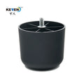 Modern 65mm Matt Surface Black/Customizable Color Plastic Furniture Leg ISO9001 Certified for Sofa Living Room Home Office