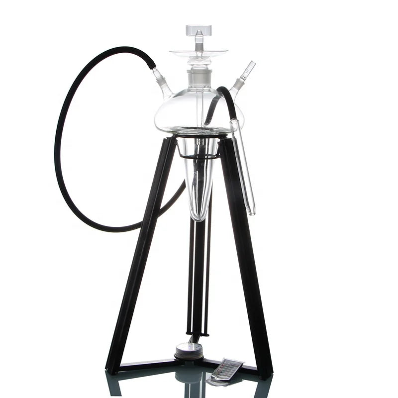 Best Wholesale Big Lounge Hookah Mushroom Glass Shisha with LED Light Chicha