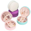 Wholesale Custom Logo Small Macaroon Jewelry Box Round Packaging Jewelry Box Earring Ring Storage Case Jewelry Packaging Box