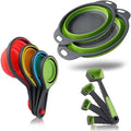 Hot Top Sell 10-Piece Set Collapsible Foldable Storage Folding Water Filter Basket Measuring Cups Spoons for Home Storage