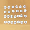 6mm Small Tabs 925 Sterling Silver Round Shaped 26 Alphabets Letter Connector Double Hole Charms