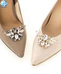 Custom Rhinestone Metal Strass Diamond Butterfly Shoe Brooch Decoration Clip