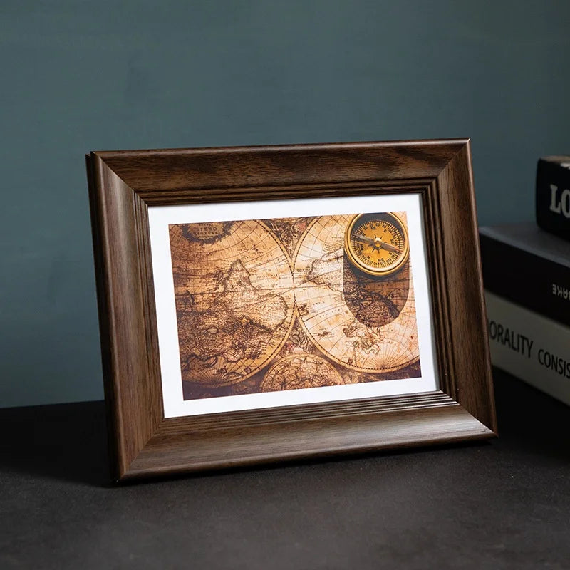 Handmade Resin Vintage Photo Frames for Home Office Decoration Tabletop and Wall Use White Brown