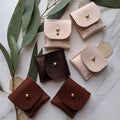 New Ring Proposal Box PU Leather Ring Storage Box Jewelry Pouch Travel Ring Holder Case for Women