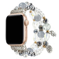 Best Gift Womens Multi Beads Bracelet Compatible with Iwatch Band 38mm/42mm/44mm/45mm Jewelry Crystals Smart IWatch Strap