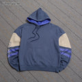 Custom Streetwear Heavyweight Cotton Raw Hem Distressed Embroidery Patch Pullover No Strings Cropped Hoodies Men
