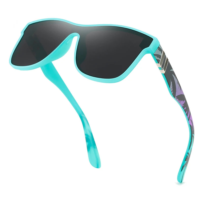 DUBERY 2026 Unisex Royal Blue Polarized Sunglasses Men Women UV Protection Sunglasses with Red PC Frame Green Female Sunglasses