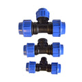 IRRIPLAST PN16 Push Fit HDPE Pipe PE Quick Connector Male Threaded Tee PP Compression Fittings