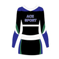 Hot Sale Girls Cheerleader Set Free Design High Quality Cheer Crop Top and Skirts With Rhinestone All Star Cheer Uniforms