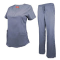 Uniforms Surgical Natural Uniforms Women's Ultra Soft Drop-Neck 2 Pocket Scrub Set Nurse Work Uniform Quick Drying