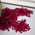 SGARIT Red Lab Created Ruby Loose Lab Gemstone 2.2mm 2.8mm Round Brilliant Cut Third Party Certified for Custom Jewelry