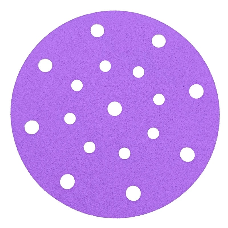 Hook and Loop Sanding Discs 150mm Aluminum Oxide Abrasive Paper Round for Orbital Sander Automotive Wood Polishing