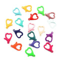Diy Jewelry Accessories Material Color Plastic Keychain Ring Lobster Clasp 29mm Heart Shape Bag Hanging Pendant Buckle Key Chain