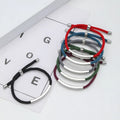 New Carved Printing Material Stainless Steel Bracelet Holiday Gift Advertisement Small Gift Titanium Steel Woven Bracelet Gift
