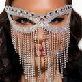 N-126 Fashion Women Ball Party Jewelry Micro Pave Rhinestone Crystal Diamond Tassel Eye Mask