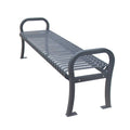 Outdoor Furniture Metal Backless Bench Seat Outside Park Antique Rustic Steel Bench Seating Public Garden Patio Iron Bench
