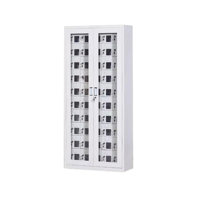 50 Doors Phone Charge Station Cabinet Multiple Cell Phone Cabinet Narrow Steel Locker Compartment Boxes