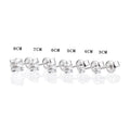 Cubic Zirconia 3mm 4mm 5mm 6mm 7mm 8mm Silver Earring Set Hypoallergenic Round Shape Diamond Rhodium Plated Stud Earrings