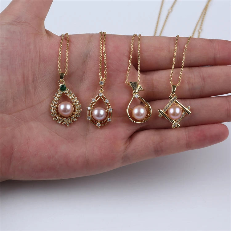 Fashion Near Round Water Pearl Necklace Jewelry