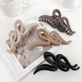 Oversized Wave Barrettes Back Head High Sense Updo Hair Claw Shark Clip Hair Accessories Headdress Wholesale