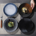Household Striped Shallow Plate Creative Ceramic Premium Western Steak Plate Vintage Restaurant Hotel Wholesale Plates