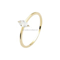 AU375 9K Real Gold Rings Women's Jewelry Gift 9K Pure Gold Jewelry Rings Wholesale High Fashion Yellow Gold Trendy 2 Pcs