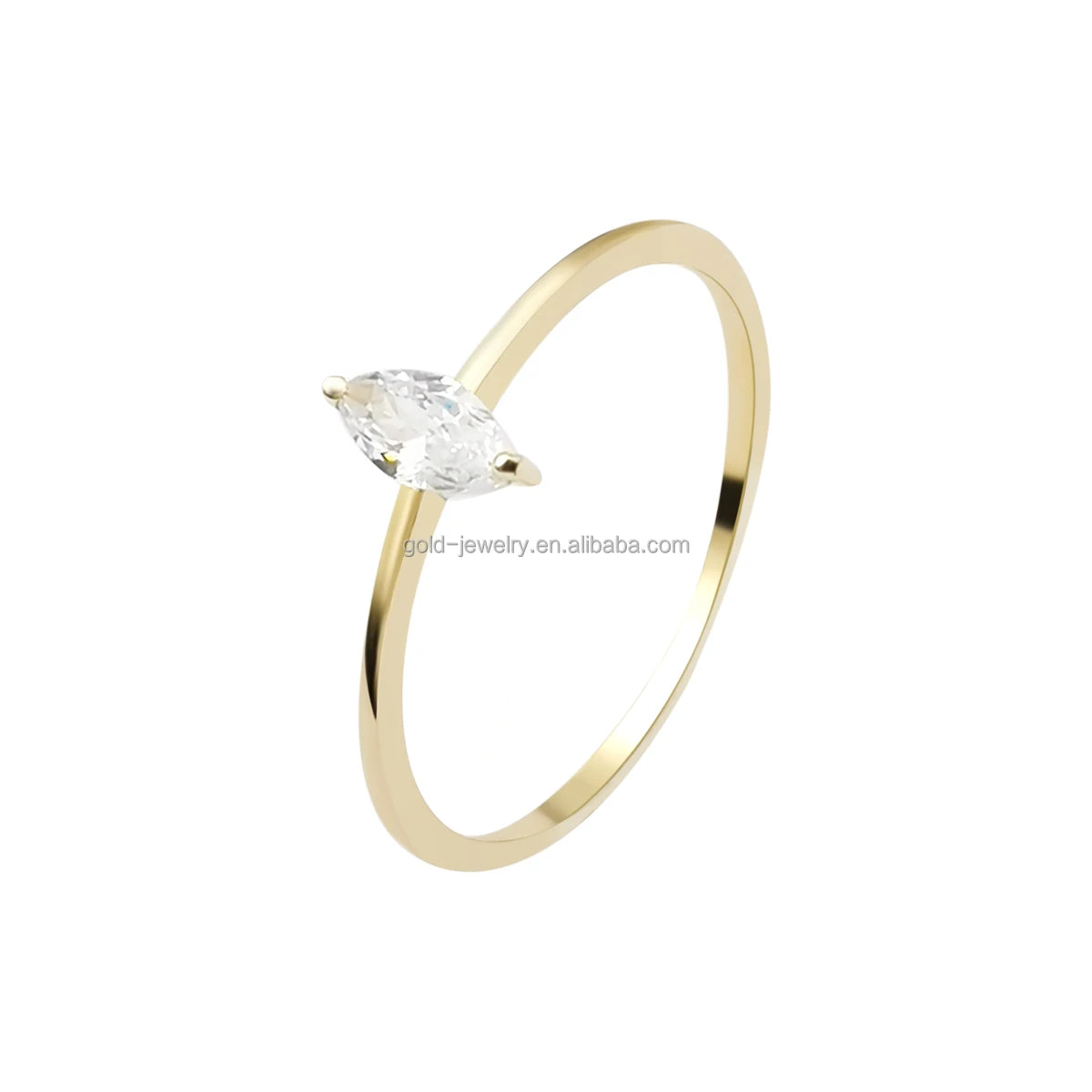 AU375 9K Real Gold Rings Women's Jewelry Gift 9K Pure Gold Jewelry Rings Wholesale High Fashion Yellow Gold Trendy 2 Pcs