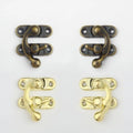 Bronze Coat Hook with Box Buckle Steel Jewelry Box Hinge in Plain Finish