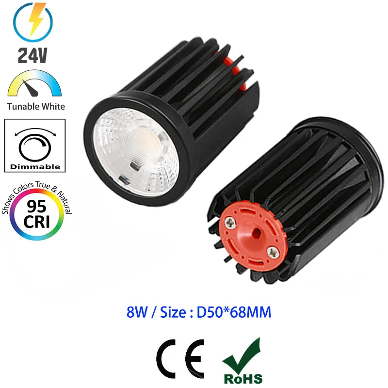 24V 8W Cri95 Dali Dt8 2700K-6500K Tunable White Mr16 Module KNX GVS Loxone Casambi Control4 PWM Tuya Smart Home COB Led Spots