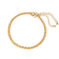 HOVANCI Foot Jewelry Simple Link Chain Ankle Bracelet Set Trendy 2 Pcs Set Metal Foot Chain Ankle Anklets