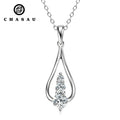 Wholesale S925 Jewelry 5mm&3.5mm&2.5mm 925 Sterling Silver Moissanite Waterdrop Pendant Necklace for Women Fashion Jewellery