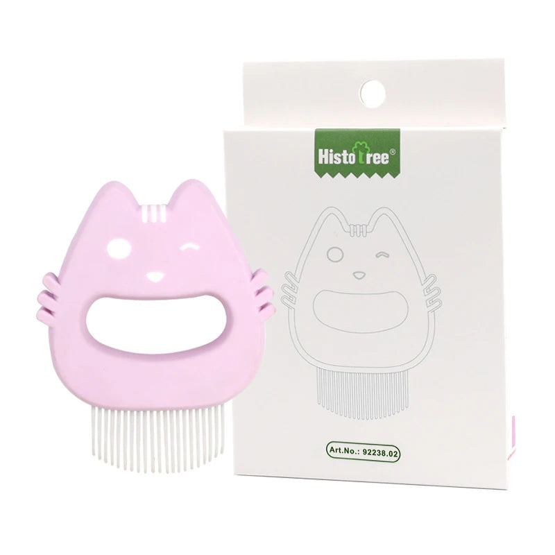 Cute Cat Deshedding Comb Cat Long Pin Hair Remover Brush Cat Slicker Grooming Brush