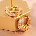 Fashion Trendy Small Gold Hoop Earrings for Women Zircon Earrings Wholesale Bulk