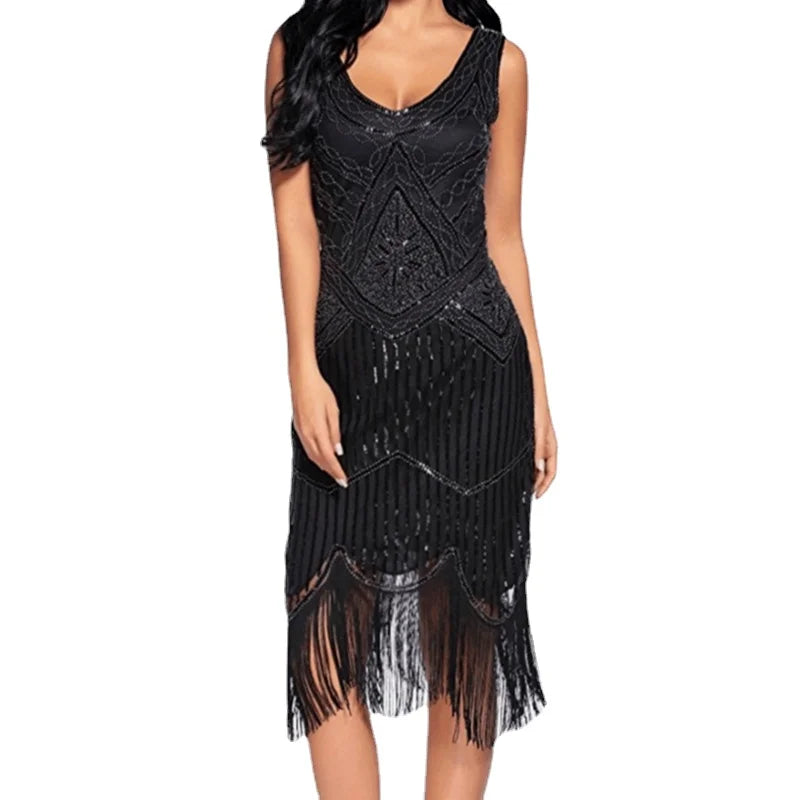Size XS-4XL Women 1920S Vintage Flapper Jurk Roaring 20S Great Gatsby Jurk Vestidos