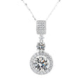 925 Sterling Silver 5CT Moissanite Necklace for Women Fashion Classic Luxury Wedding Necklace Jewelry