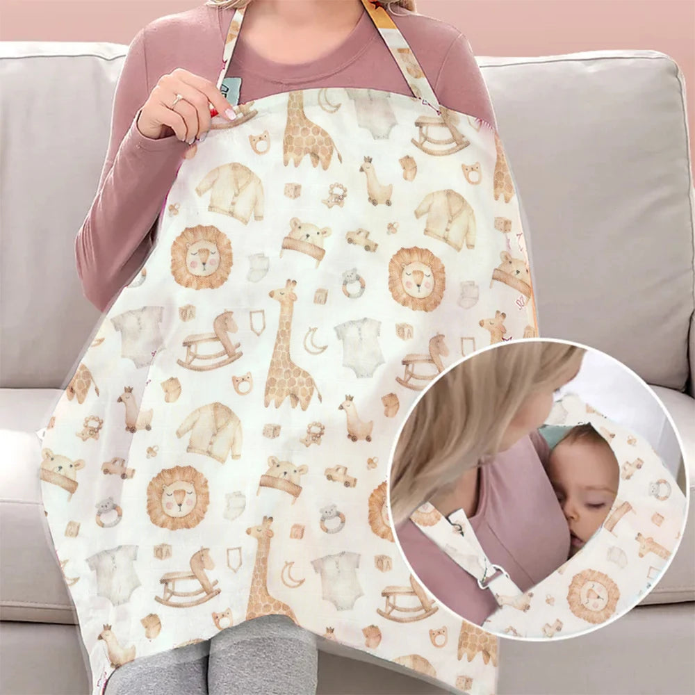 Kangobaby Custom Print Bamboo Cotton Soft Breastfeeding Cover New Mother's Nursing Cover