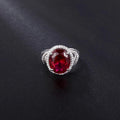 Abiding Jewelry Color Stone OEM Natural Big Gems Wholesale 925 Sterling Silver Birthstone Halo Ring Jewelry