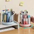 Colorful 360 Degree Rotary Storage Pencil Pen Desktop Organizers Cosmetic Storage for Female Cosmetics Lipsticks Brush Holder
