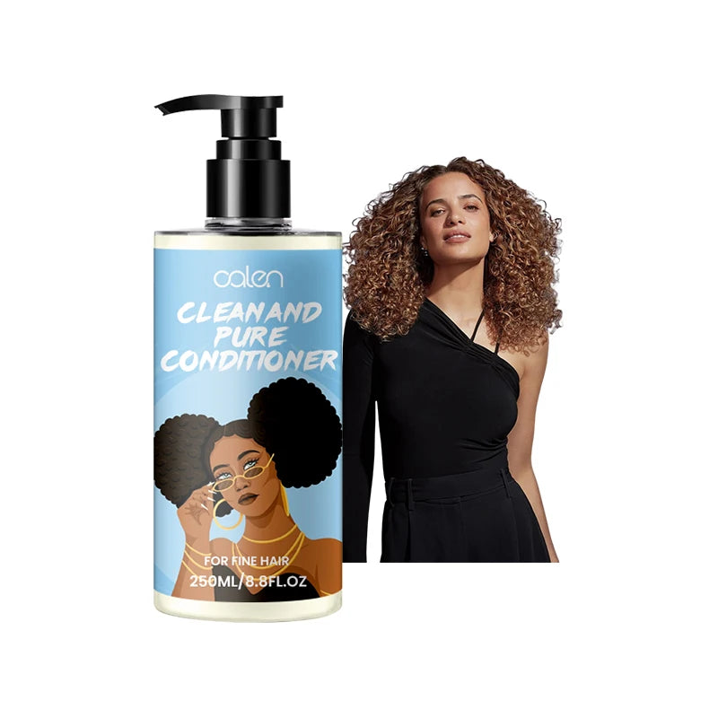Oalen OEM Custom 250Ml Moisturizing Fluffy Refreshing Best Frizz Control Nourishing Repairing Conditioner for Curly Hair
