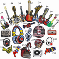 Wholesale  Embroidery Iron on Various Shape  Musical Instruments  Patch for Decoration