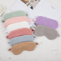 Wholesale Eye Mask Soft Teddy Fleece Sleep Mask with Elastic Strap Light Shielding Fashion Home Travel Sleeping Eye Mask