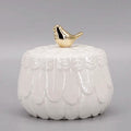 Porcelain White Candy Cookie Jar Luxury Modern Style Kitchen Tea Coffee Sugar Canisters