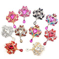 Exaggerated Shiny Glass Rhinestone Brooch Large Size Luxury Drop Brooches Paired Clothing Corsage Jewelry for Women Pin Badge