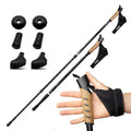 Hot Selling Ultralight Telescopic Carbon Fiber Ski Walking Stick Carbon Pool Cue for Outdoor Hiking Aluminum Alloy Rubber Handle
